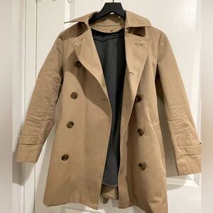 Tan trench coat